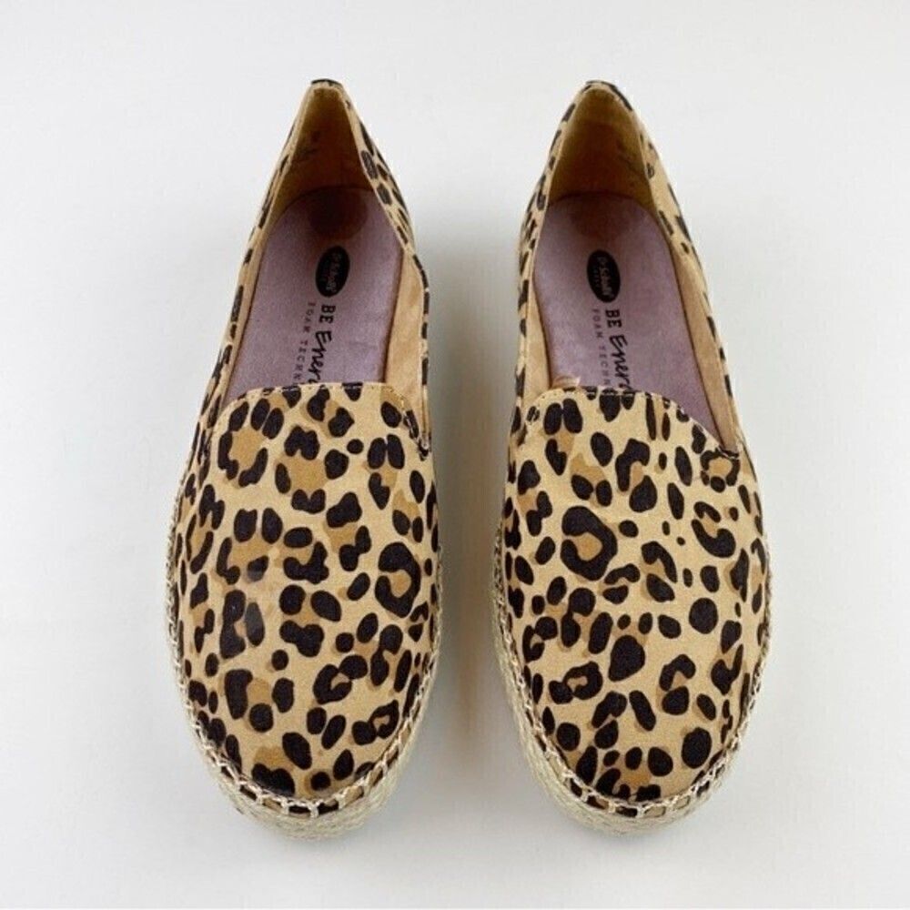 Dr. Scholl's Find Me Animal Print Slip-On Espadrilles Loafers Leopard Size 8